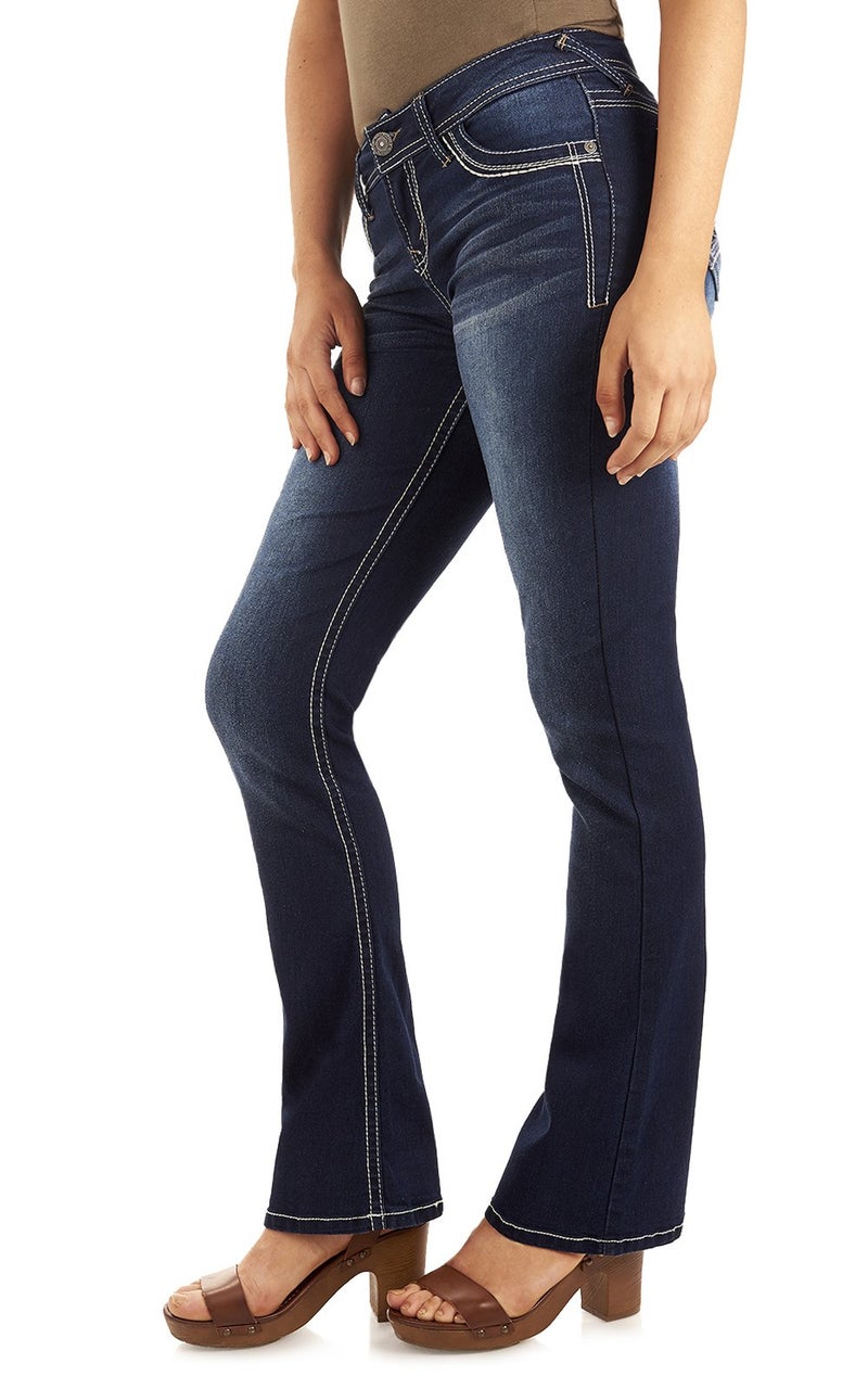 WallFlower Legendary Bootcut Jeans for Women, Classic Fit Mid-Rise Insta Stretch Denim in Standard and Plus Size, Juniors Jeans - Amy, 16 Plus - Image 2